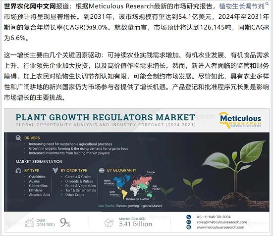 有機農（nóng）業興起帶動植調劑市場(圖1)